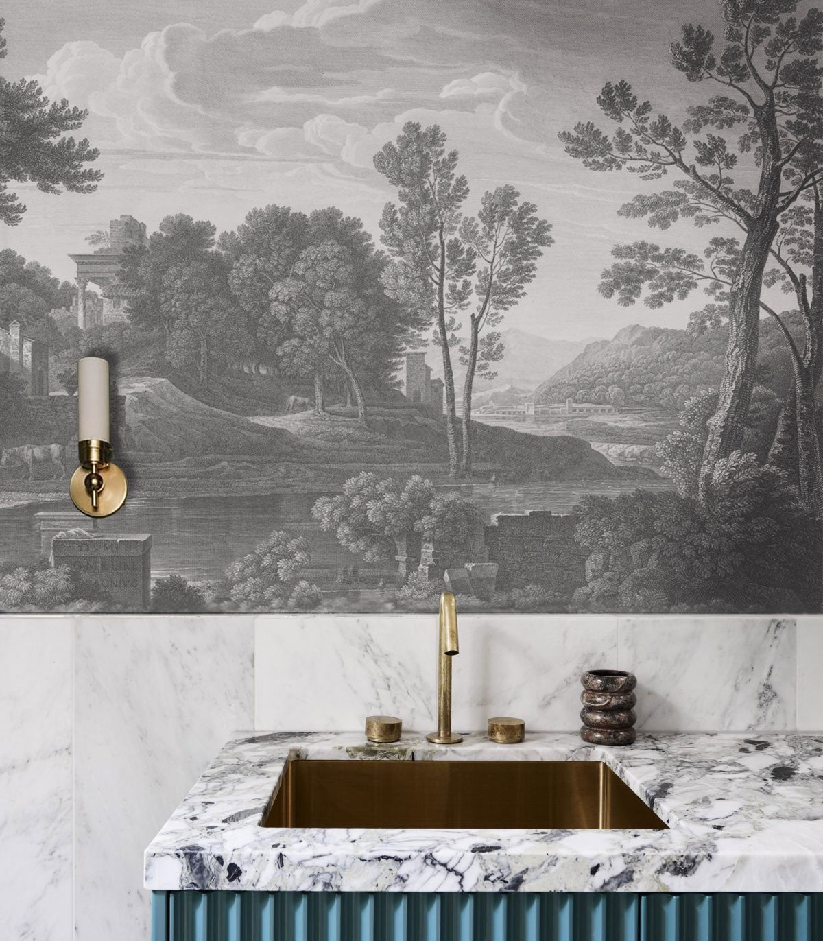 Altes Flussuferhain-Hintergrundbild