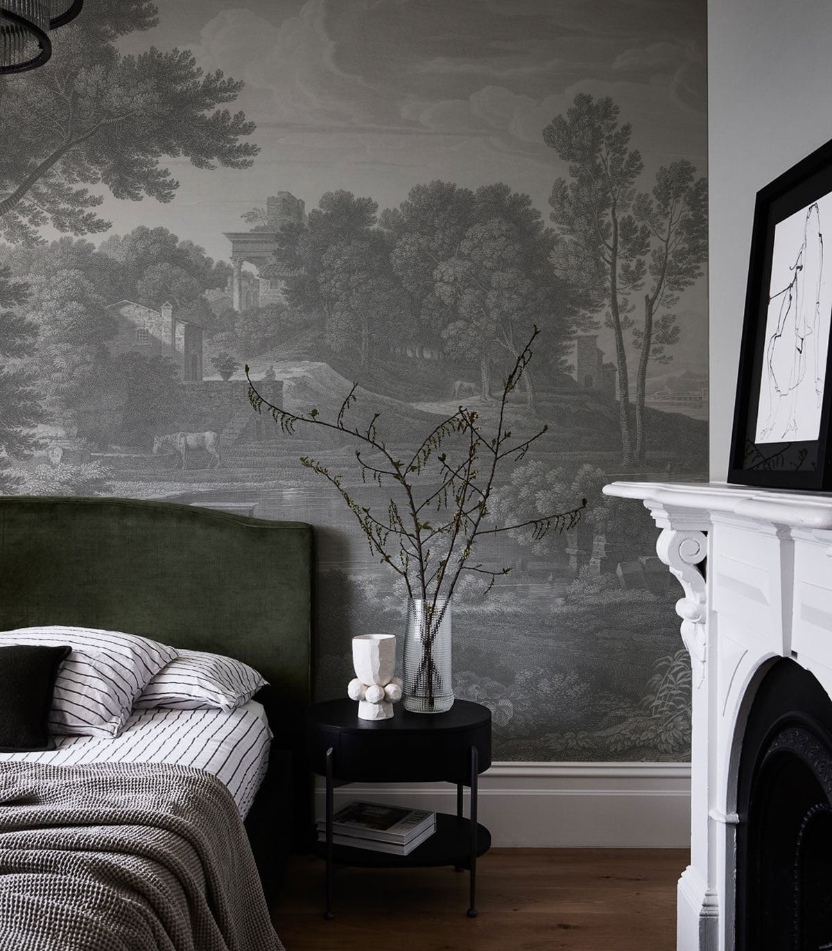 Altes Flussuferhain-Hintergrundbild