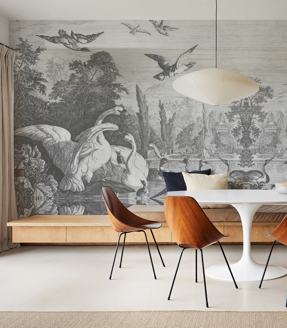 Tapeta Black swans - Wallcolors®