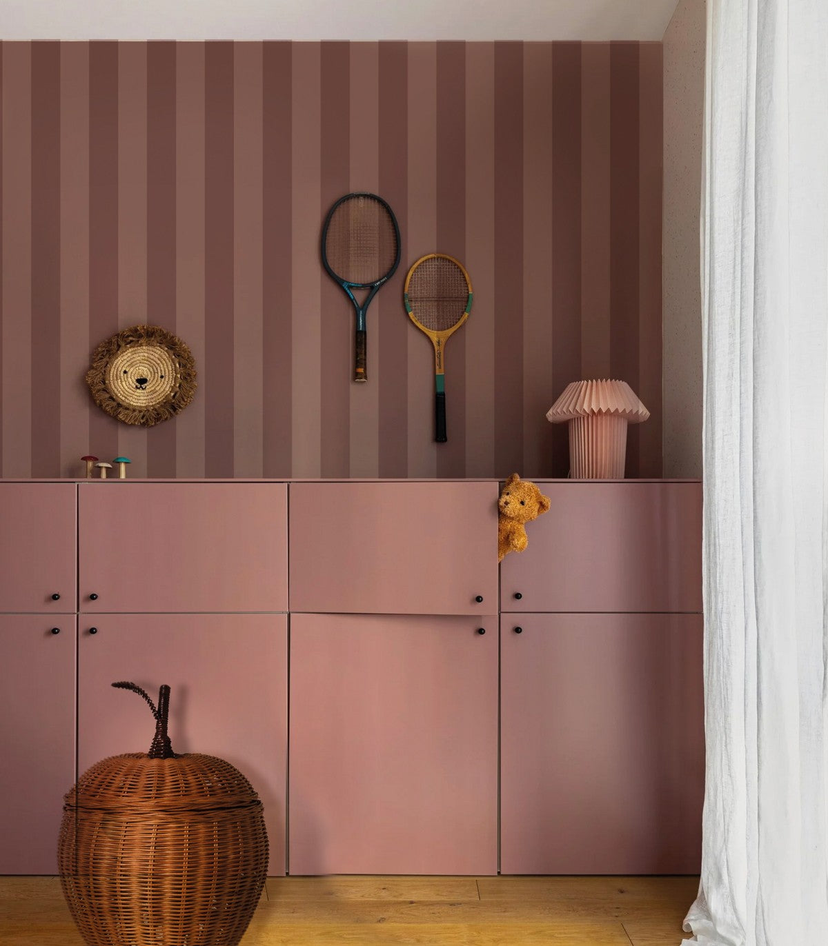 Tapeta Bold Stripe Cocoa