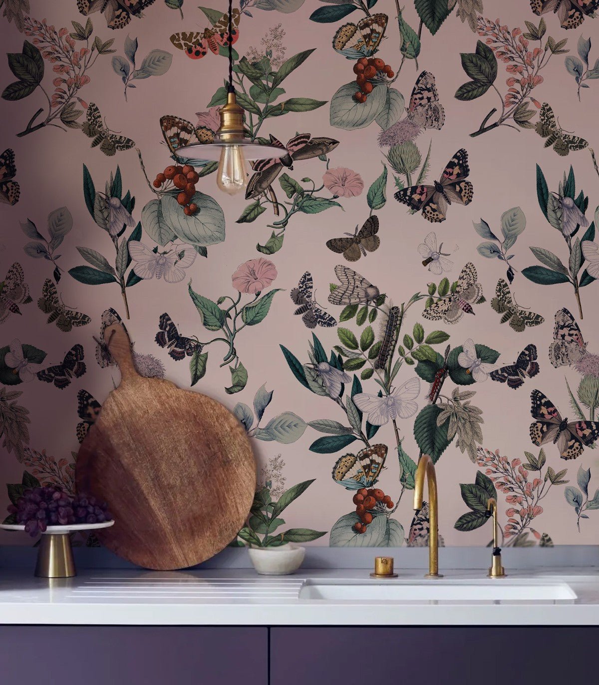 Tapeta Butterfly Rowan Pink - Wallcolors®
