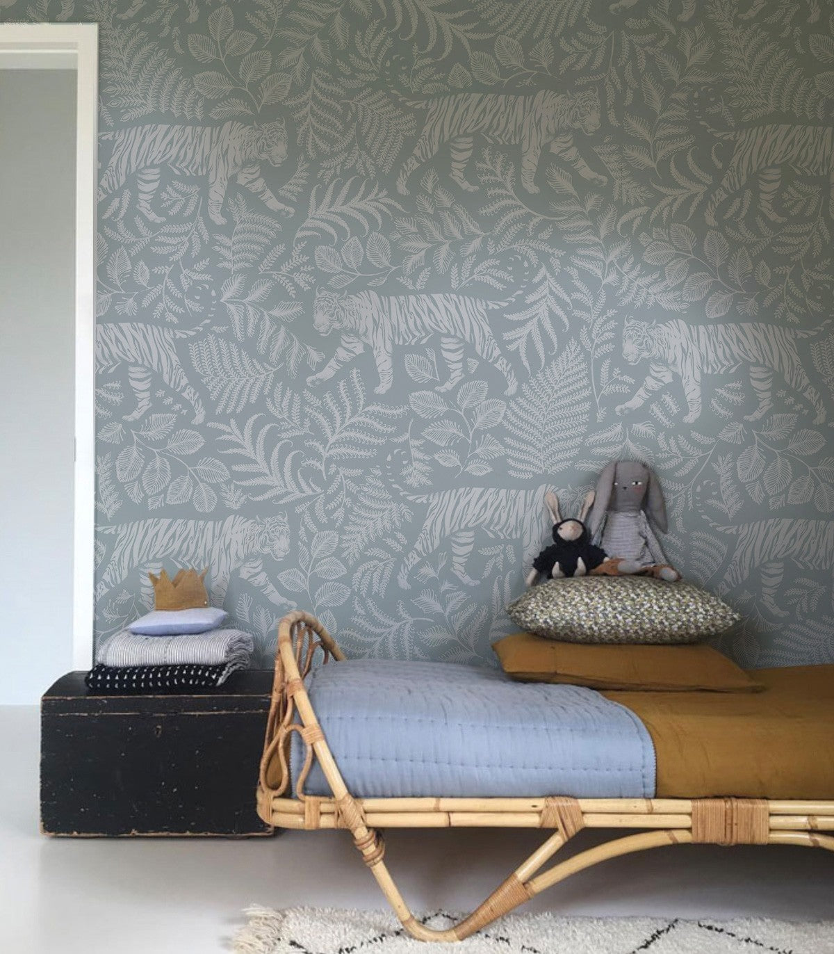 Getarnte Tigerblau-Tapete