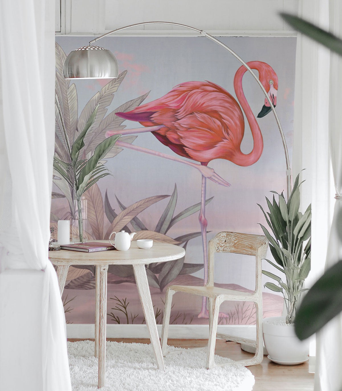 Purpurrote Flamingo-Pink-Tapete