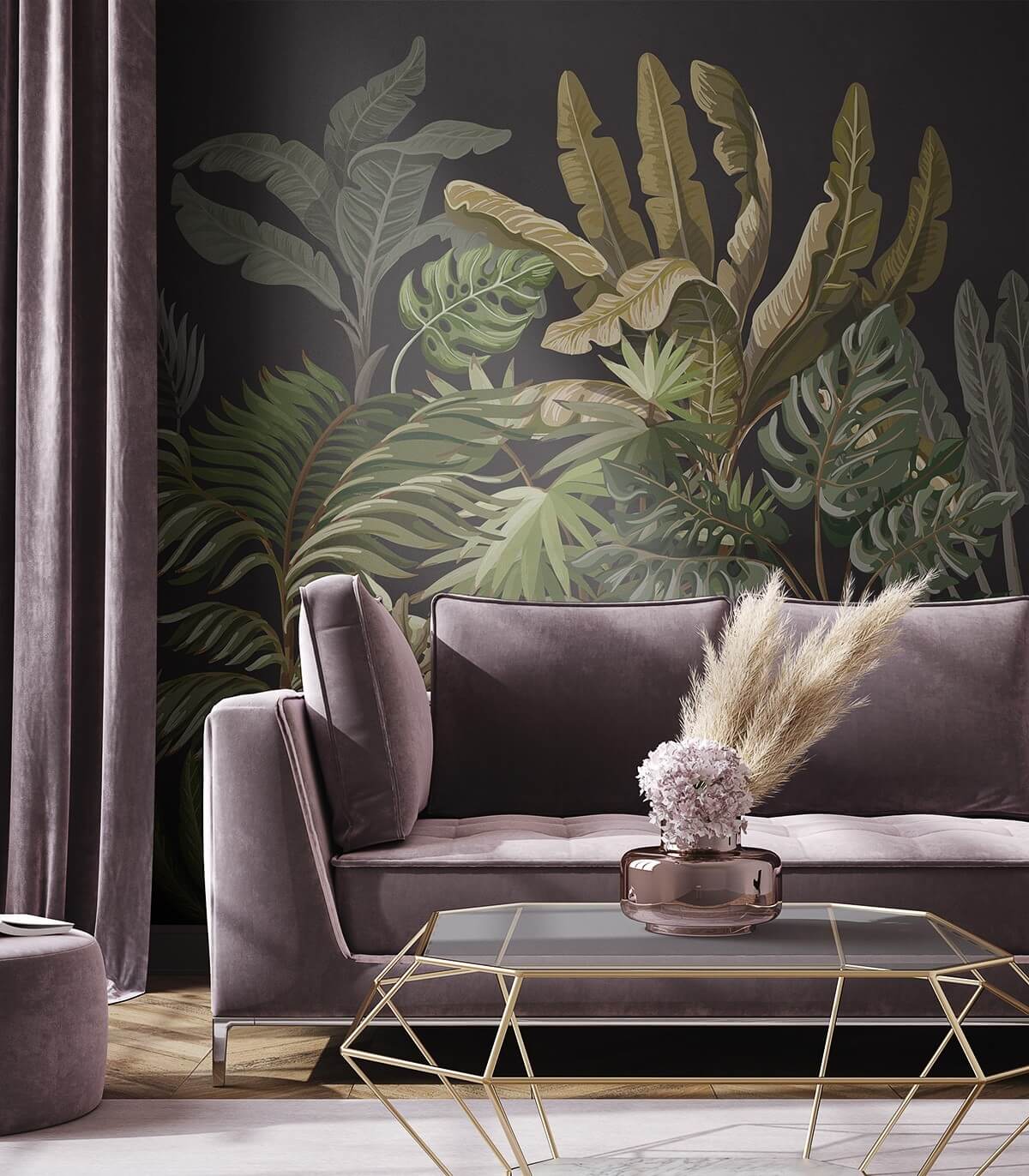 Tapeta Jungle Black - Wallcolors®
