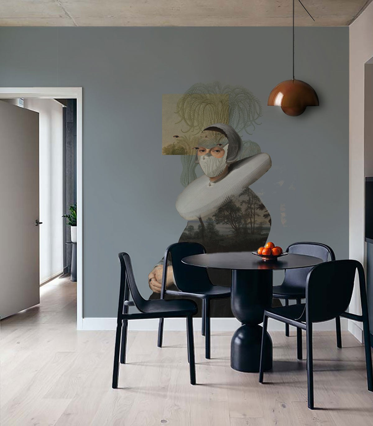 Landschaft Muse Blaue Tapete