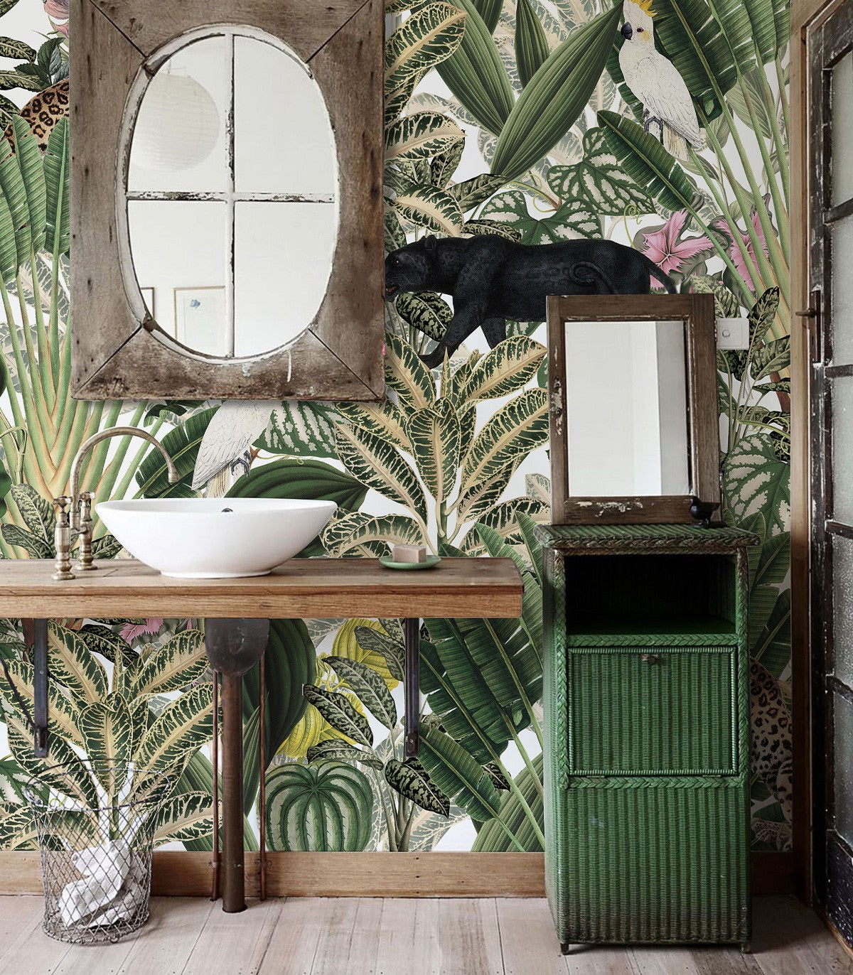 Helle Dschungel-Tapete