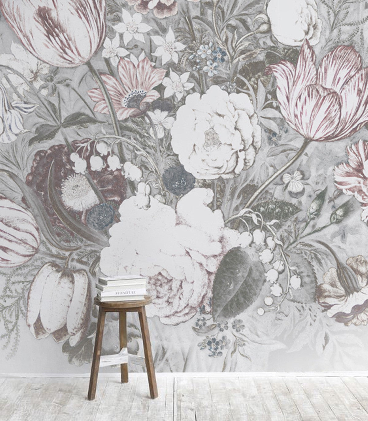 Helle Vintage-Tapete