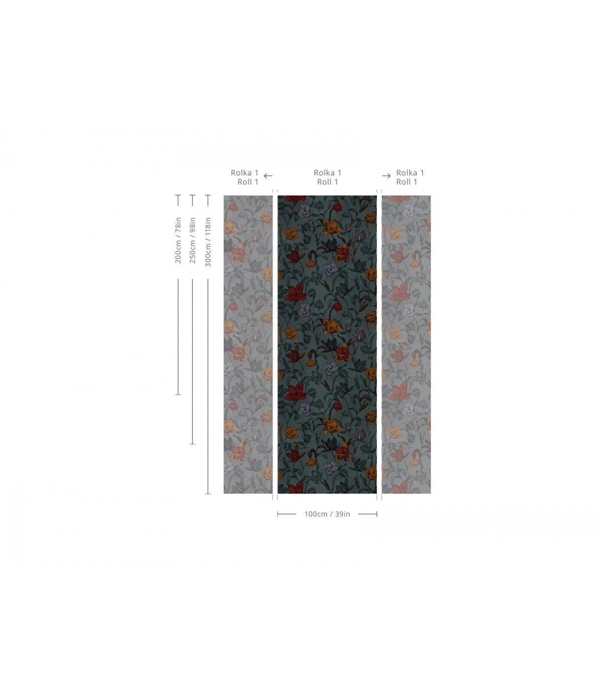 Tapeta Orange flowers - Wallcolors®