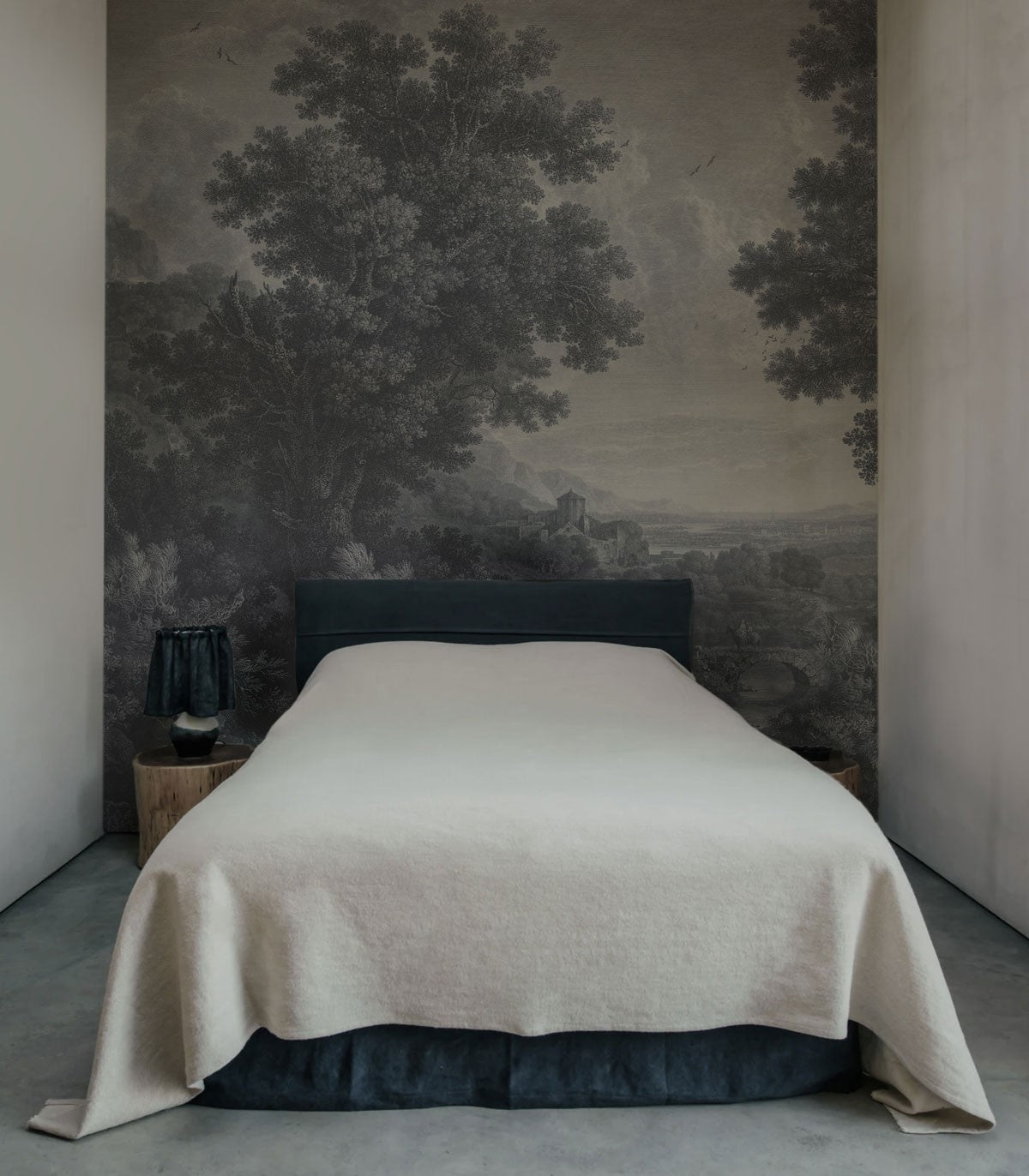 Malerisches Tal der Ruhe Blaue Tapete