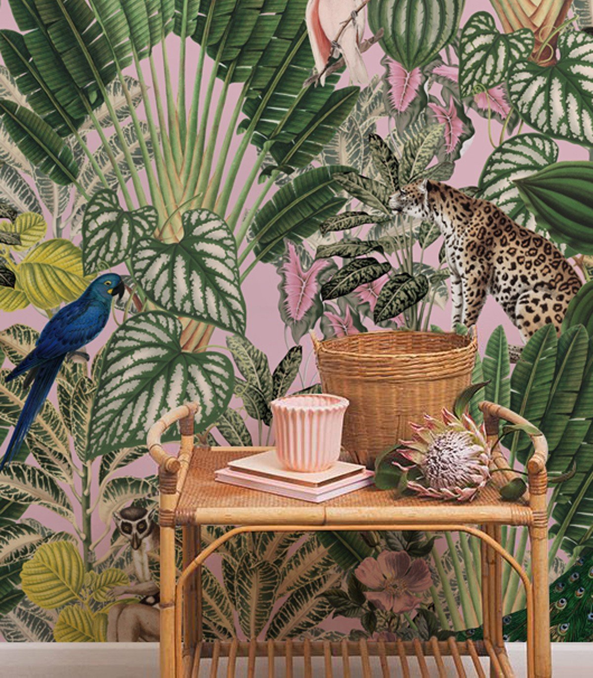 Tapeta Pink Jungle - Wallcolors®