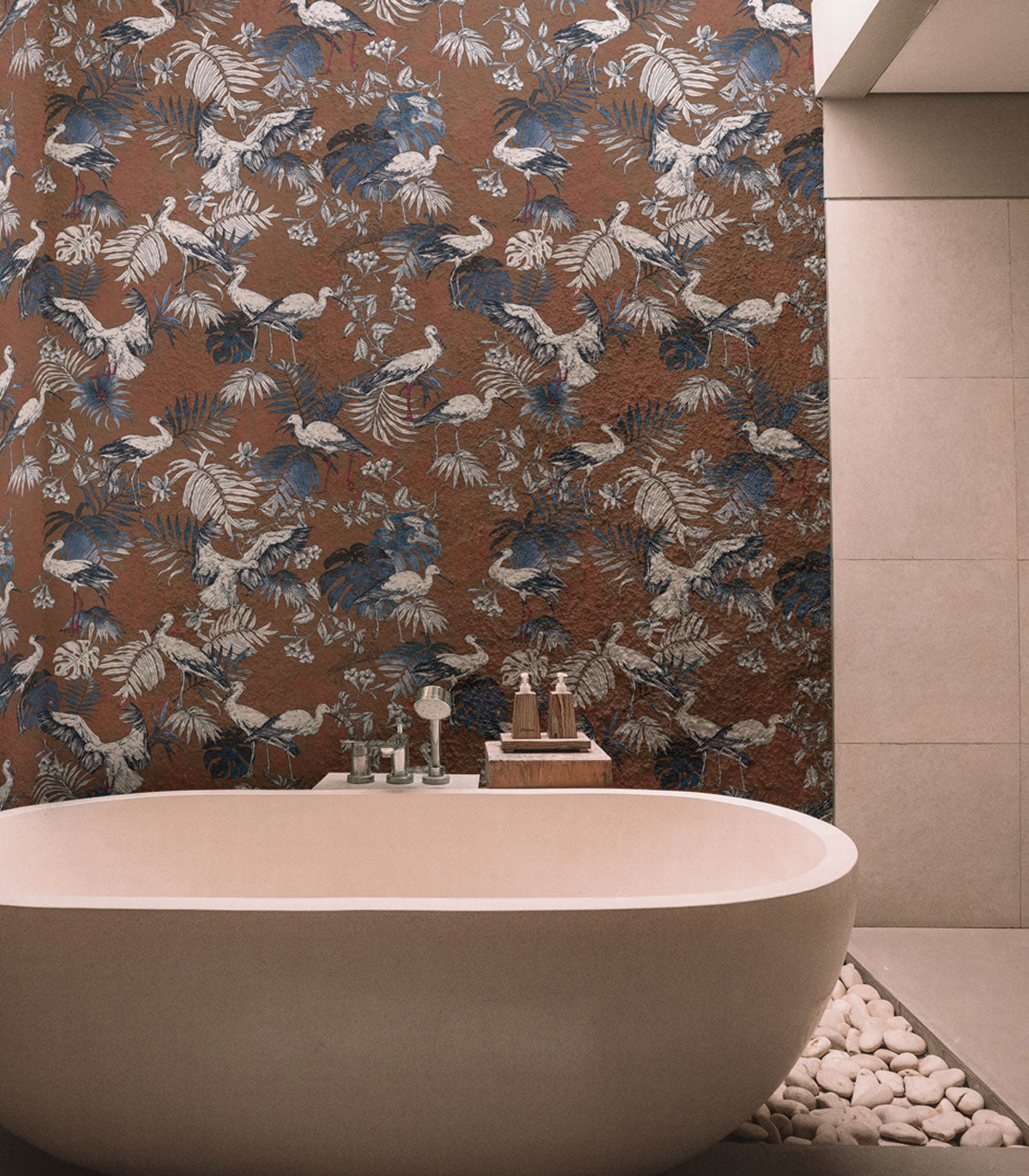 Störche Rote Tapete