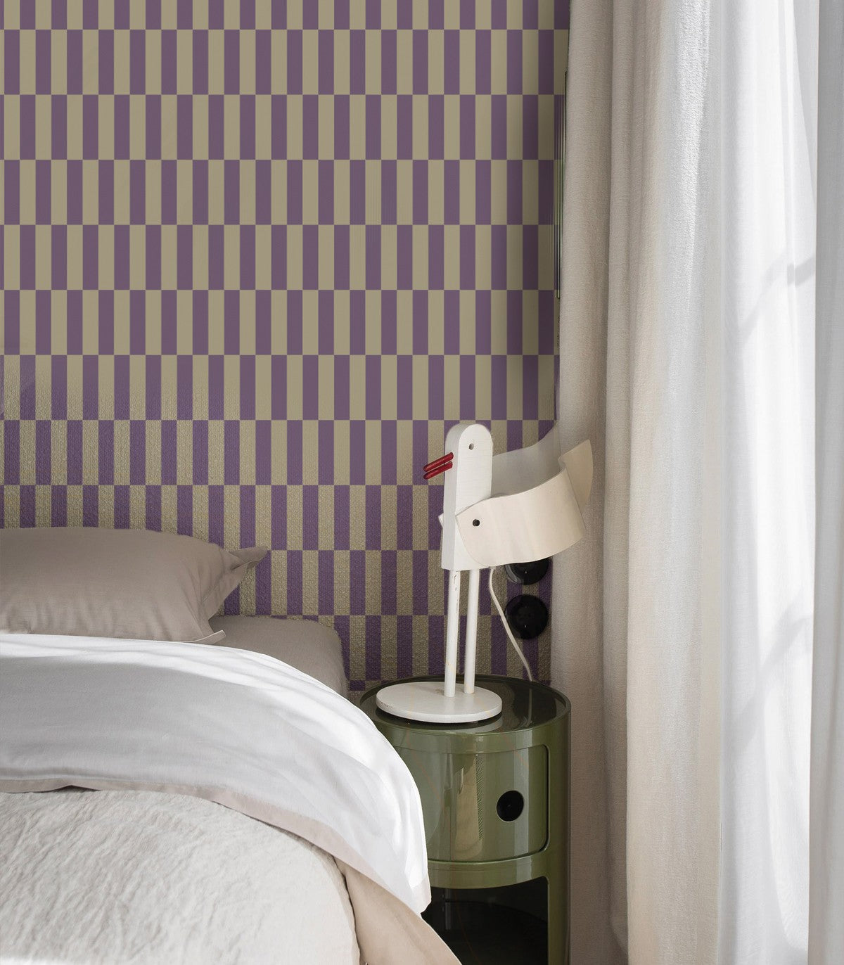 Tapeta Tetris Stripe Lilac