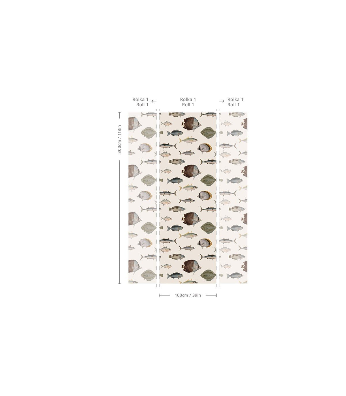 Tapeta Under the Sea Beige - Wallcolors®
