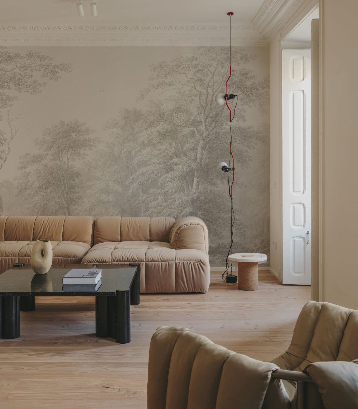 Tapeta Watercolor Grove Beige - Wallcolors®