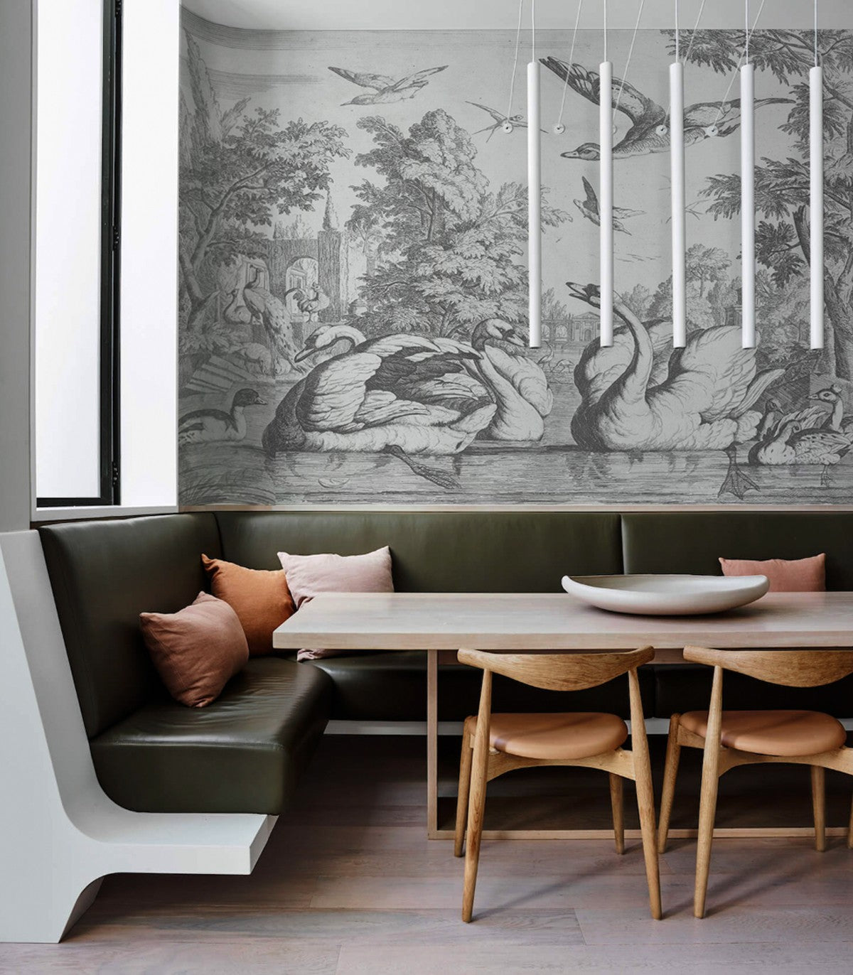 Weiße Schwäne Tapete