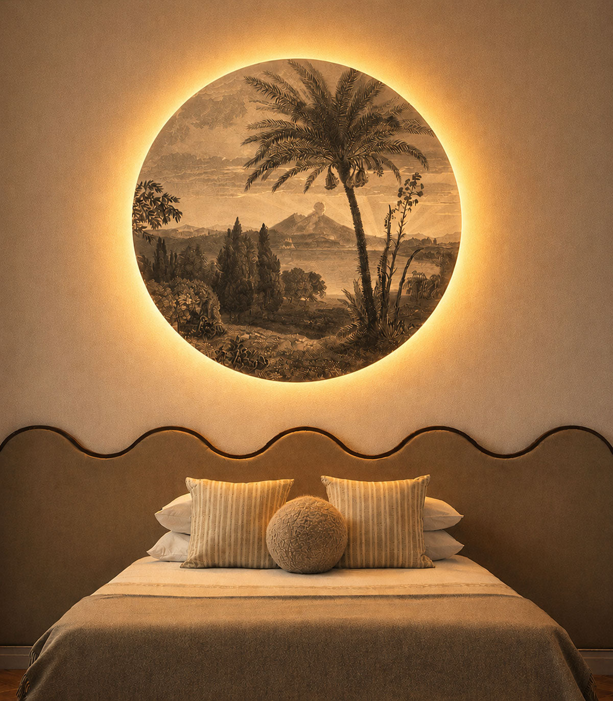 Dots Lighting Tropischer Vulkanblick blau