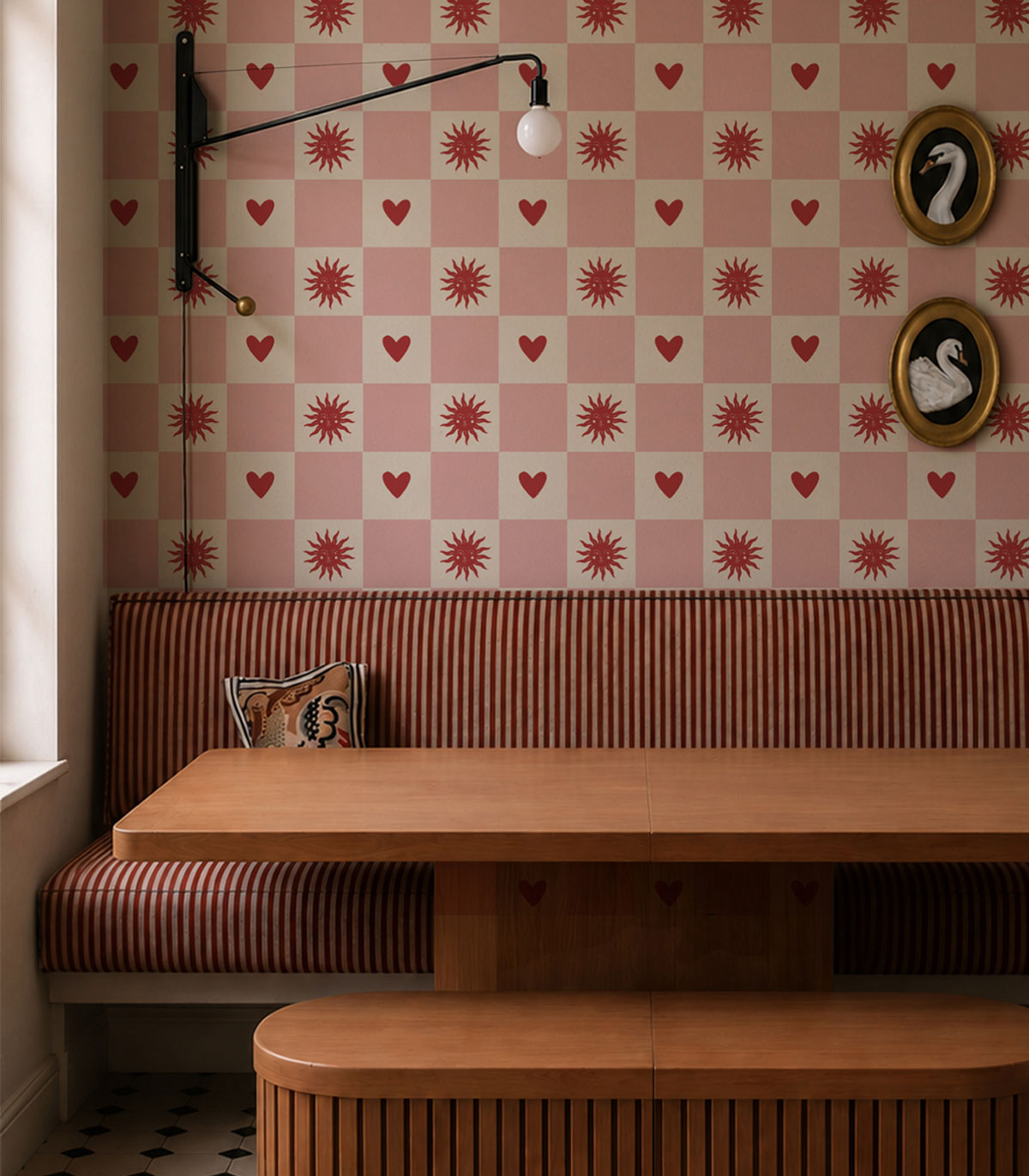 Tapete Sun and heart Blush