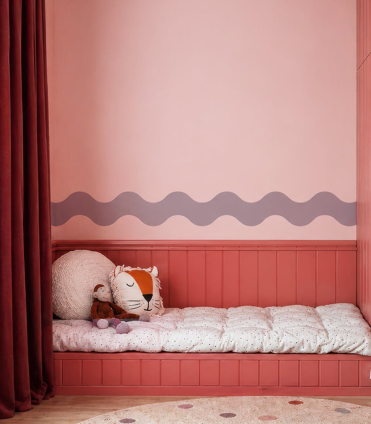 Border Double Wave Calm Dusty Lavender - Wallcolors®