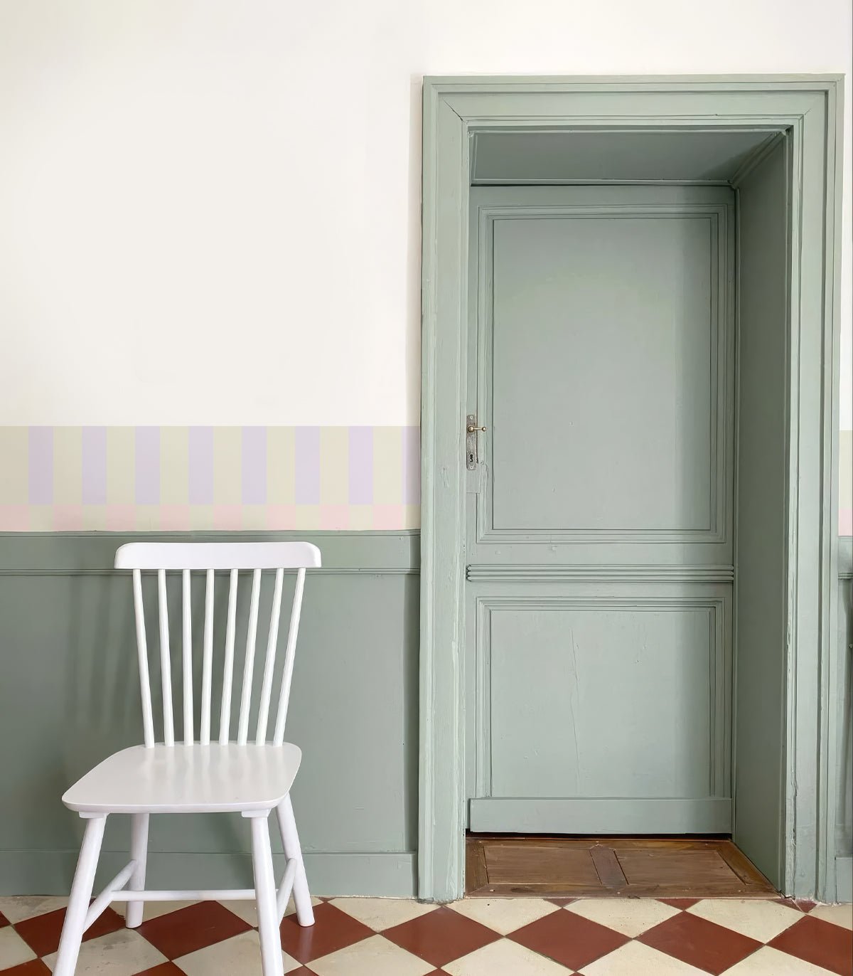 Border Tetris Pale Lilac - Wallcolors®