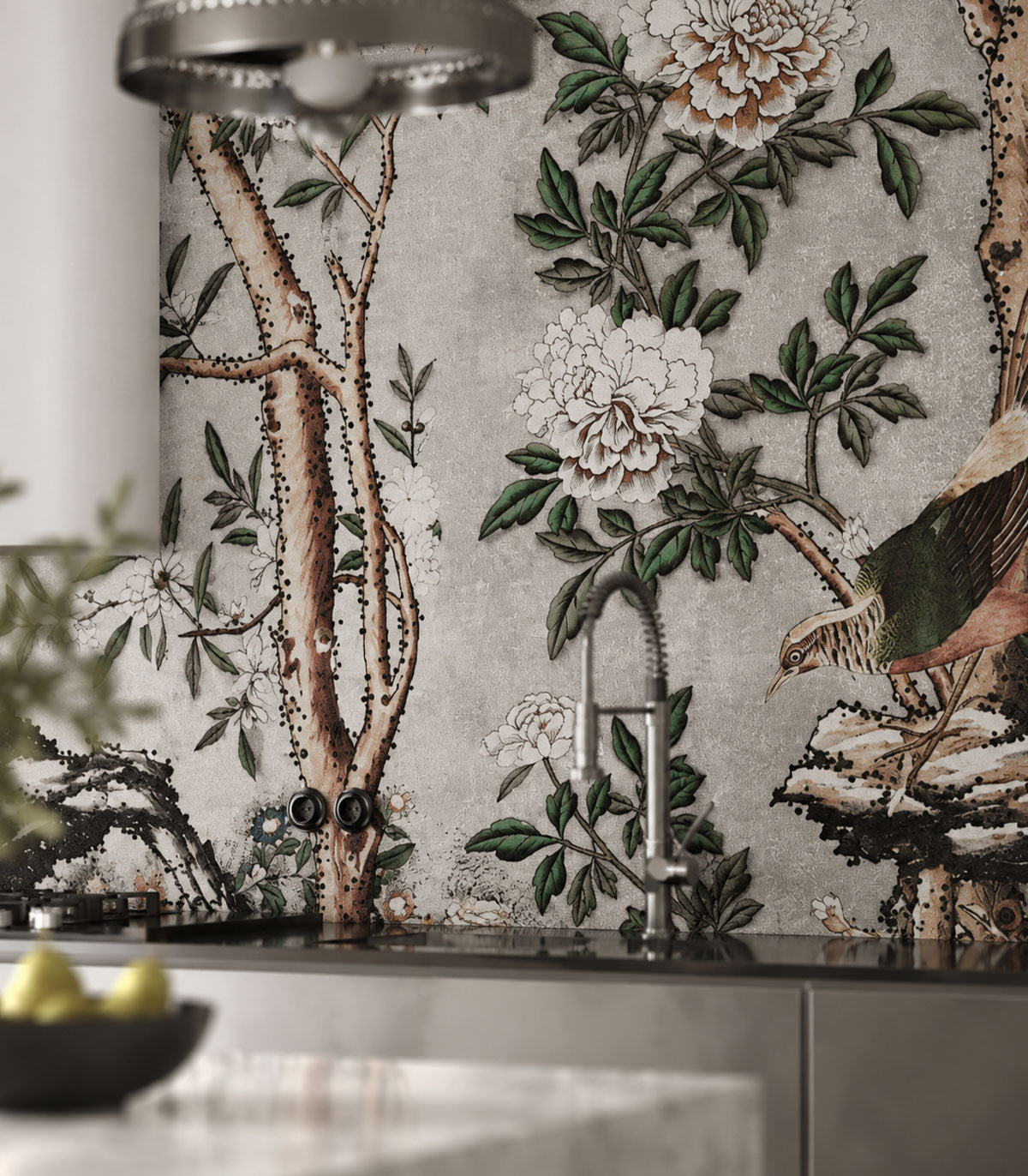 Tapete Gray Chinoiserie