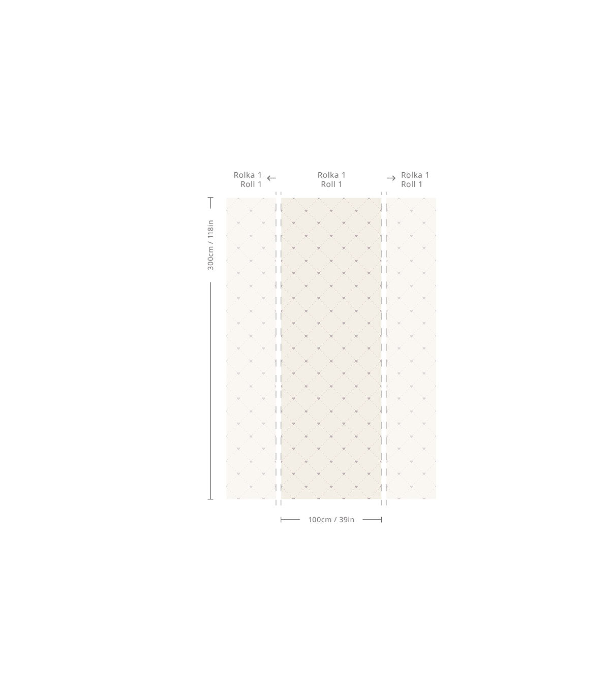 Tapeta Heart Lattice Soft Mauve