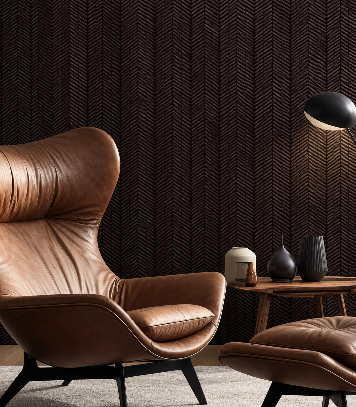 Tapete Herringbone Burgundy