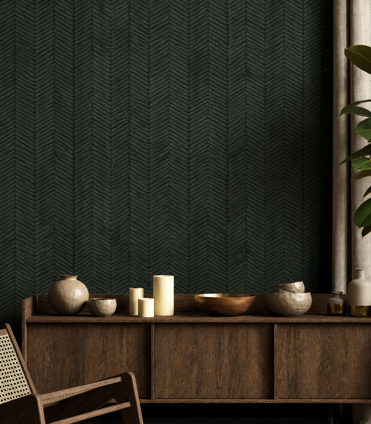 Tapete Herringbone green