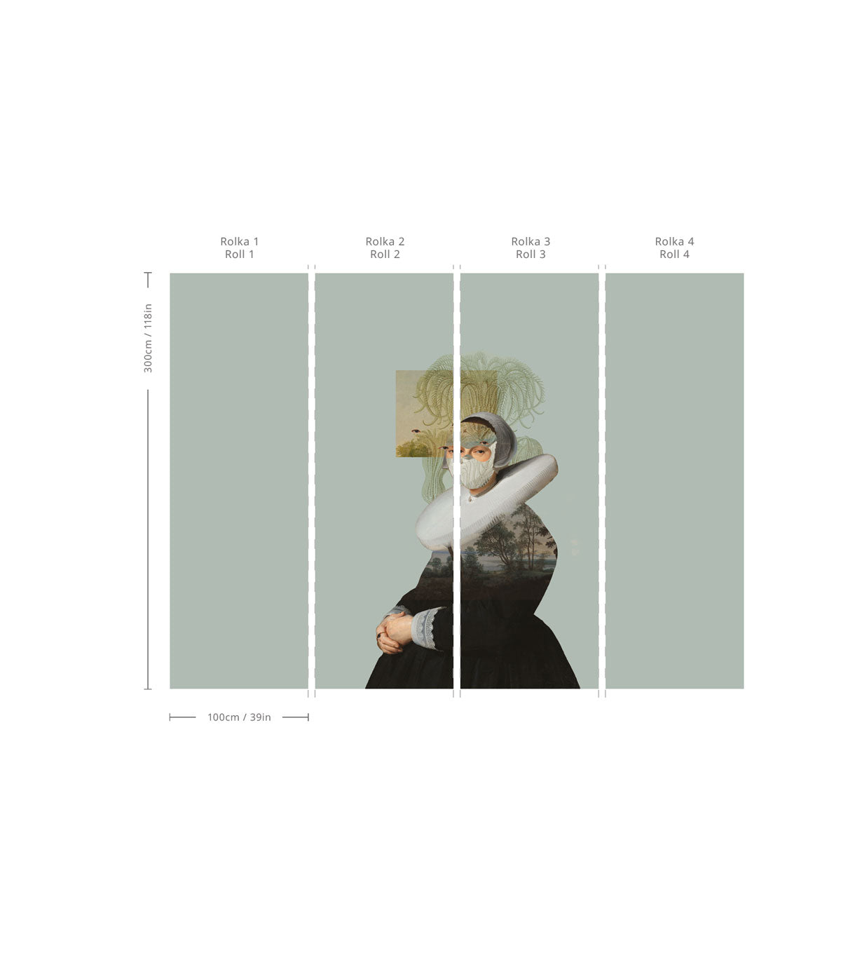 Tapete Landscape Muse Green