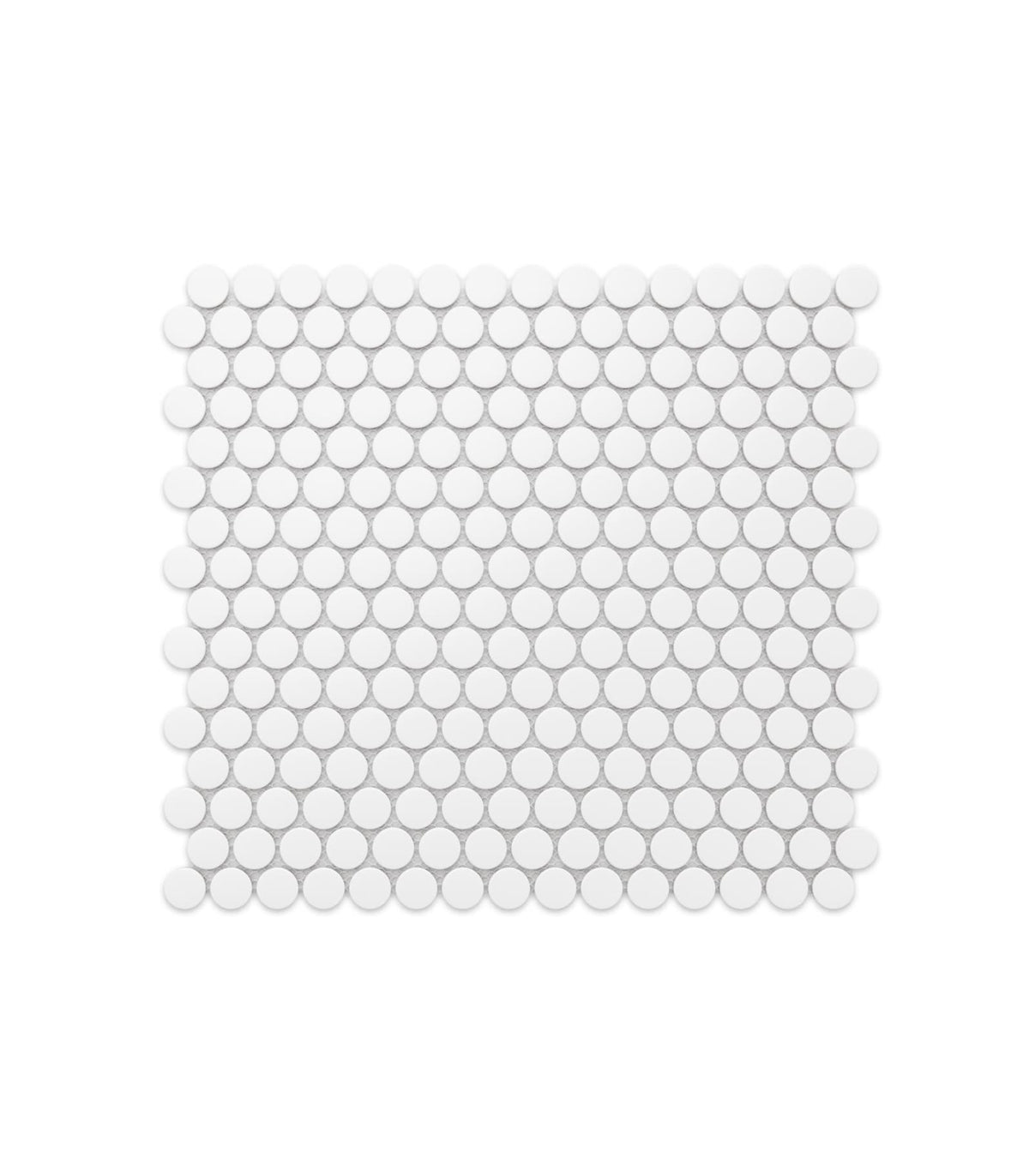 Penny Dots weißes mattes Mosaik