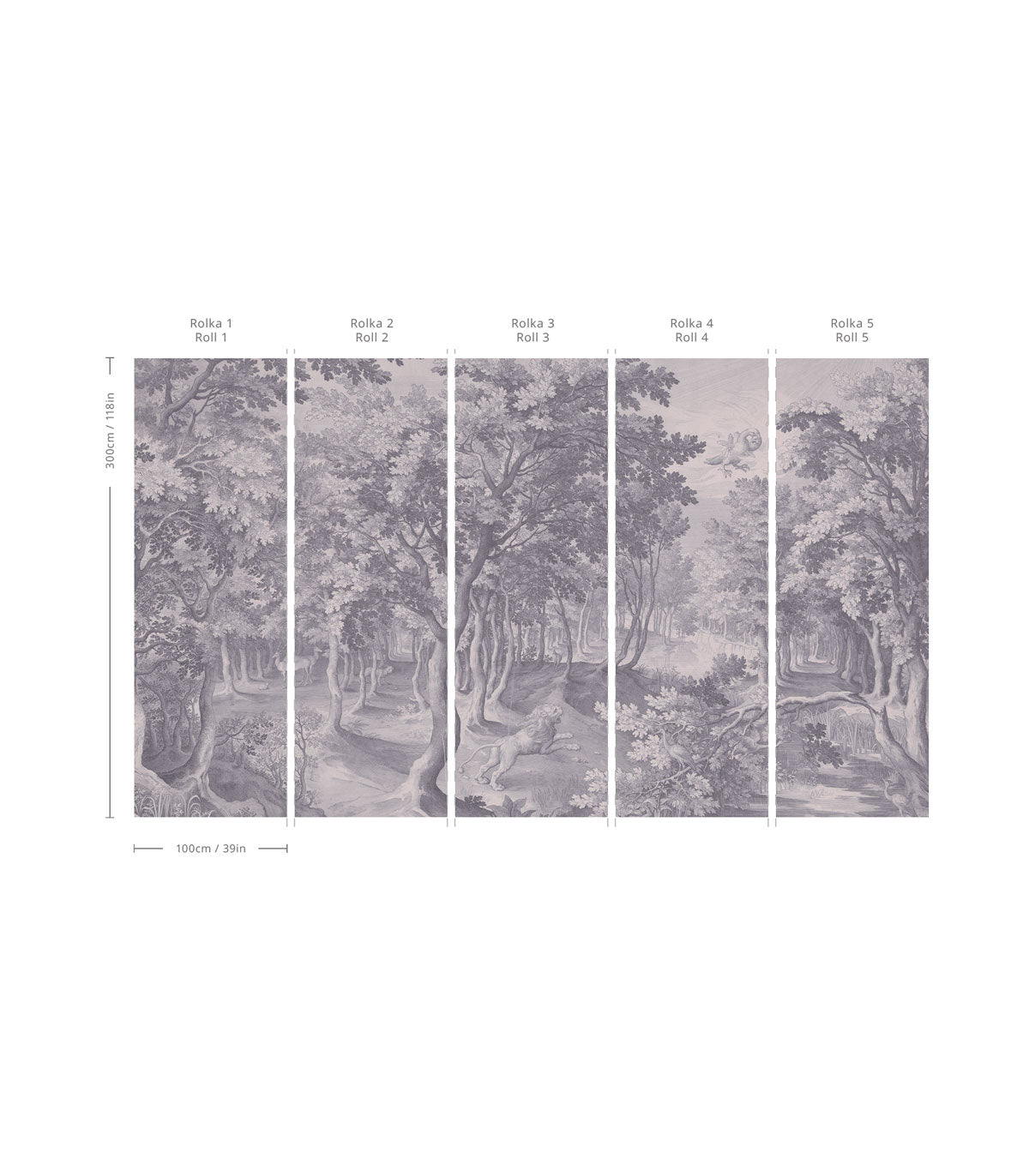 Tapete Timeless Trees Blue