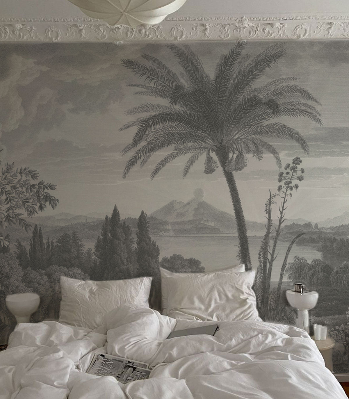 Tropischer Vulkan Vista Hintergrundbild