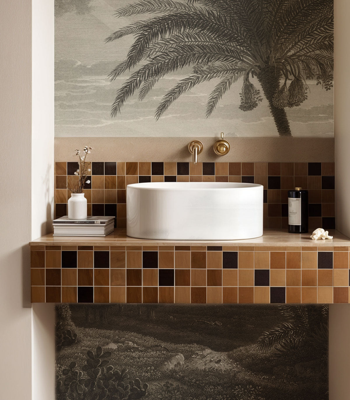 Tropischer Vulkan Vista Hintergrundbild