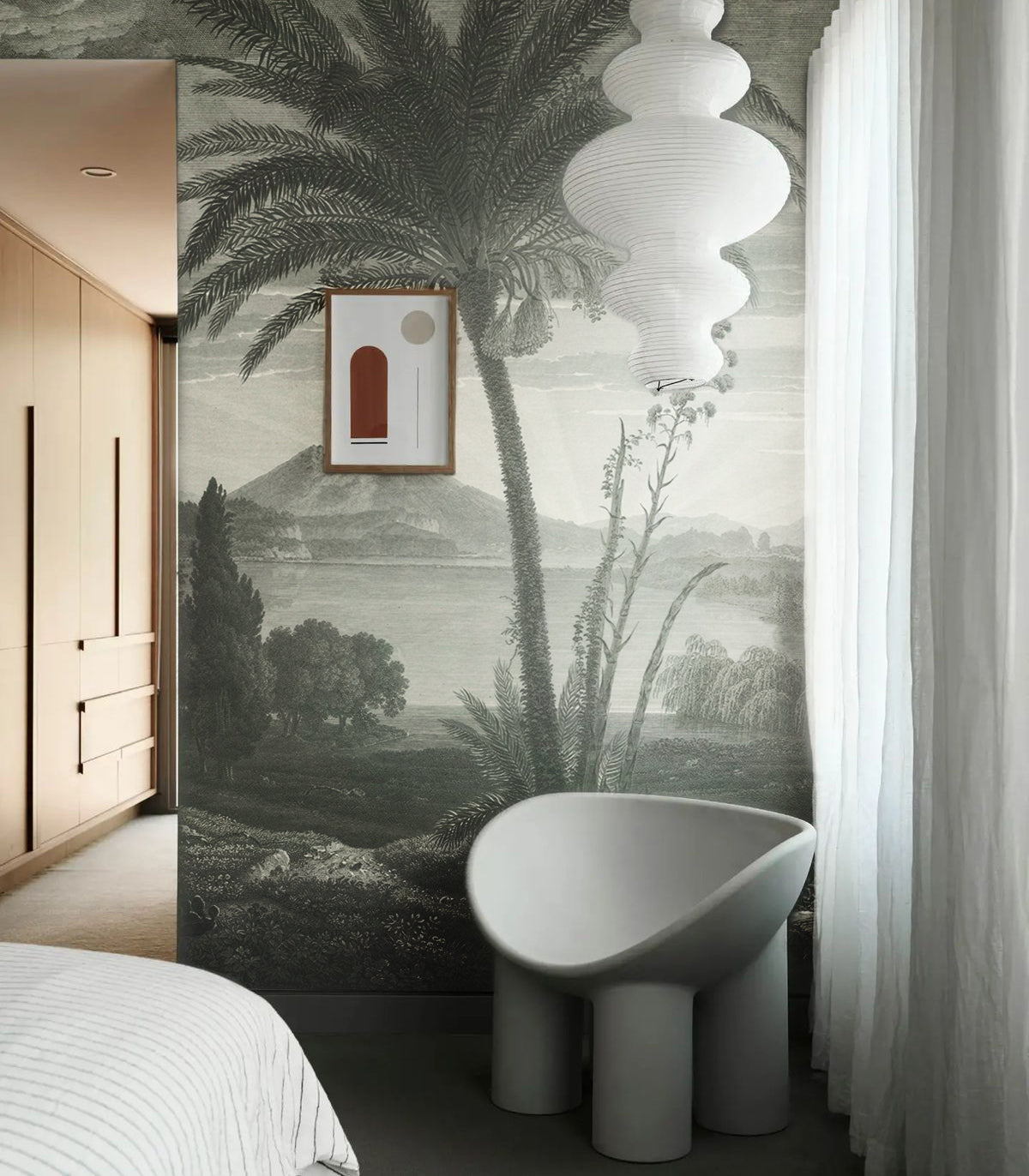 Tropischer Vulkan Vista Hintergrundbild