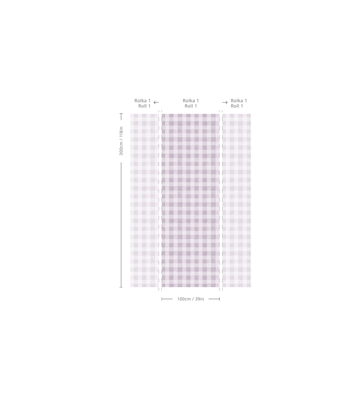 Tapeta Watercolor Checks Soft Lilac