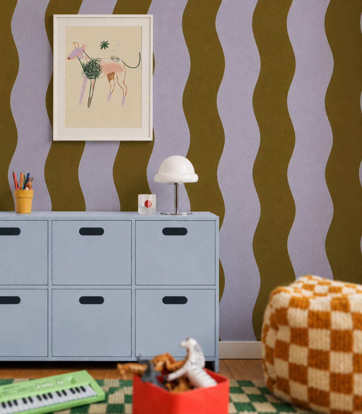 Tapete Wave Stripe Musted