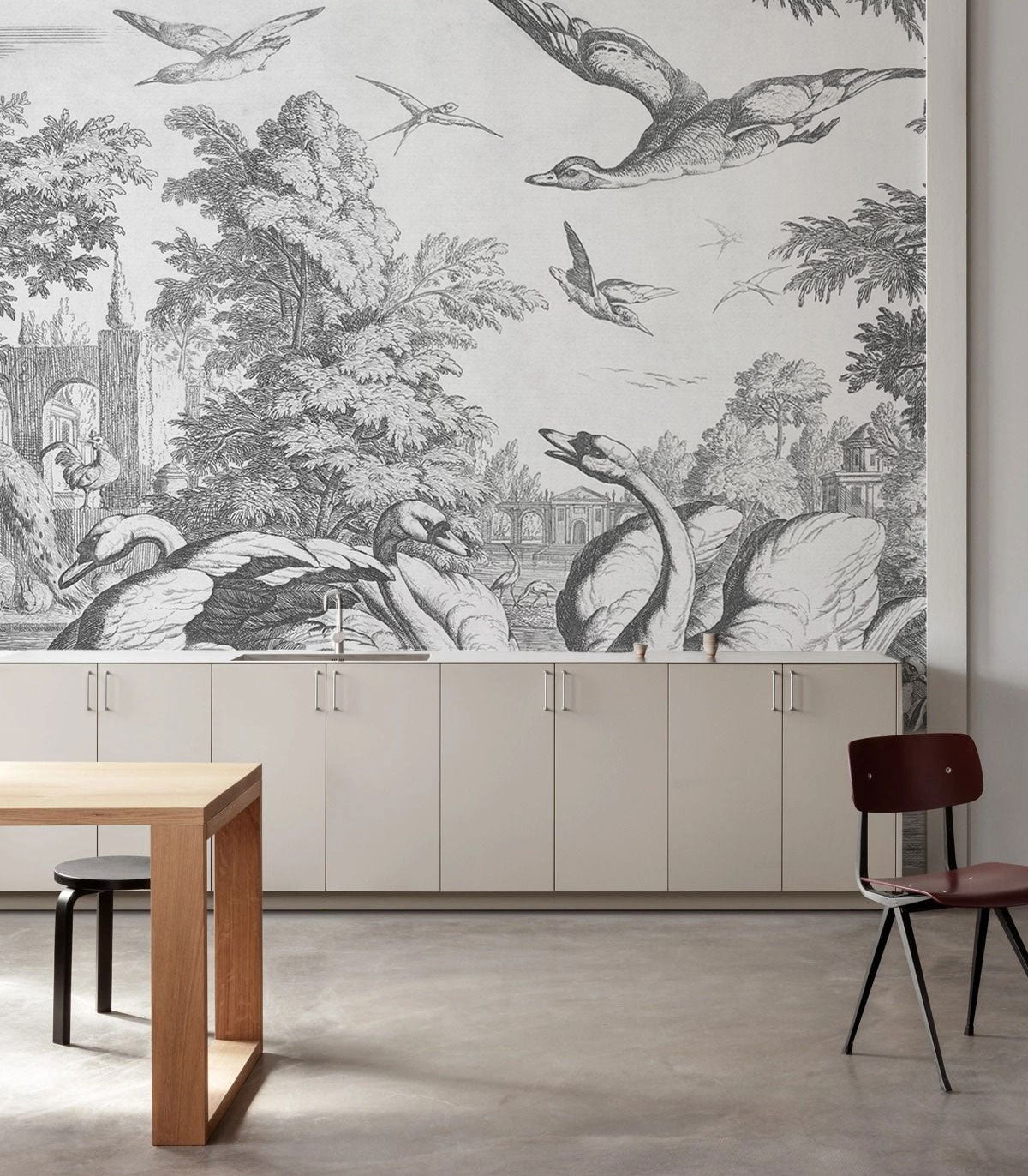 Weiße Schwäne Tapete