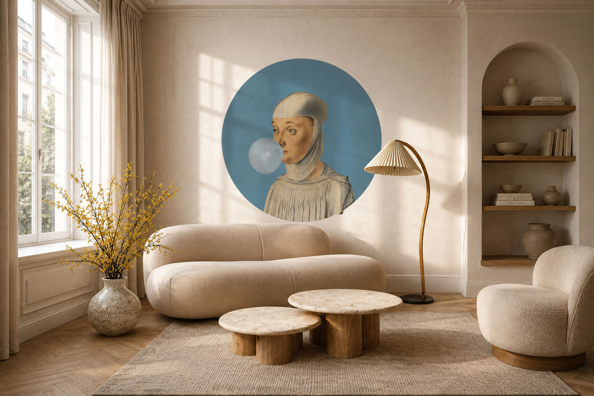 Dots Woman with Bubble Gum Blue