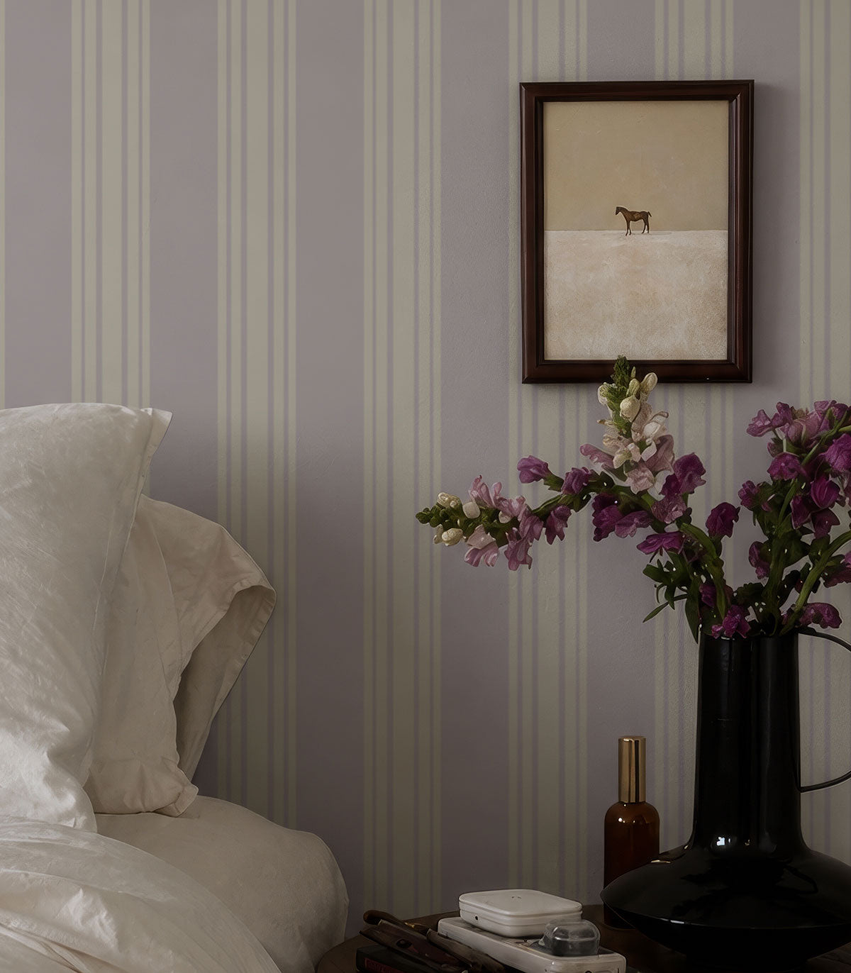 Tapete Woven Stripe Warm Taupe