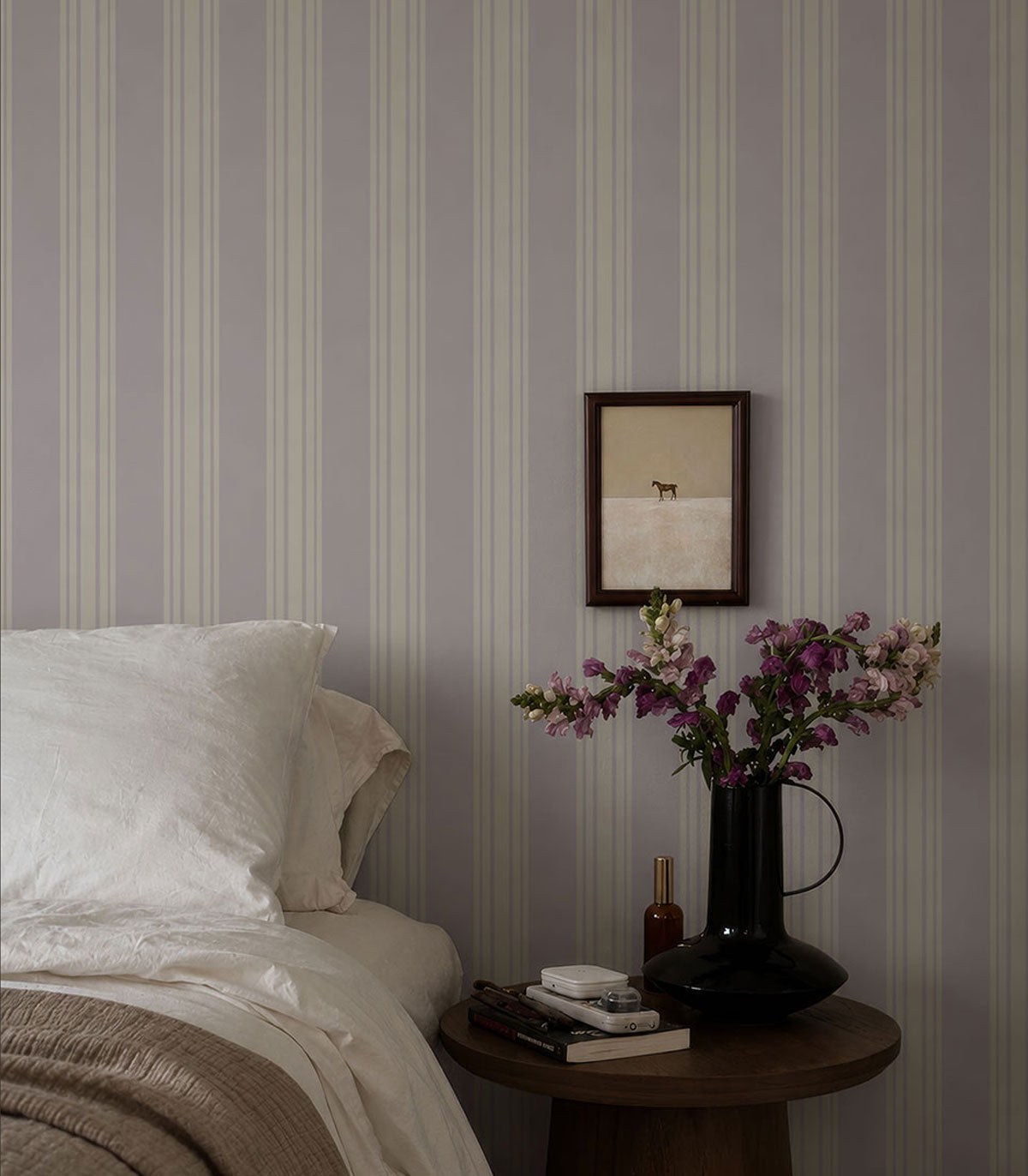 Tapete Woven Stripe Warm Taupe