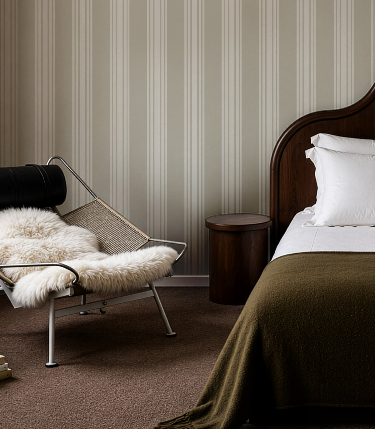 Tapete Woven Stripe Soft Olive