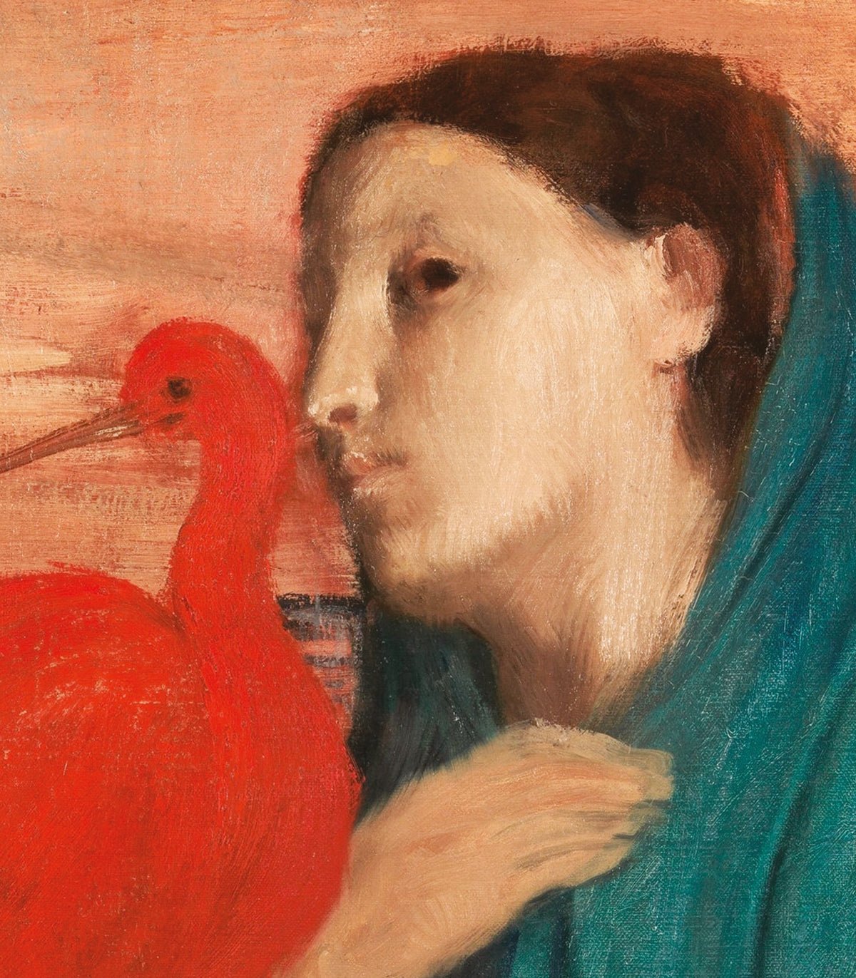 Dots Young Woman with Ibis - Wallcolors®