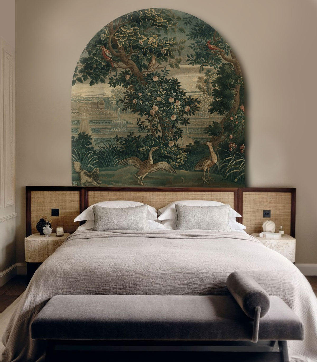 Bogen Vintage Garten Wandteppich