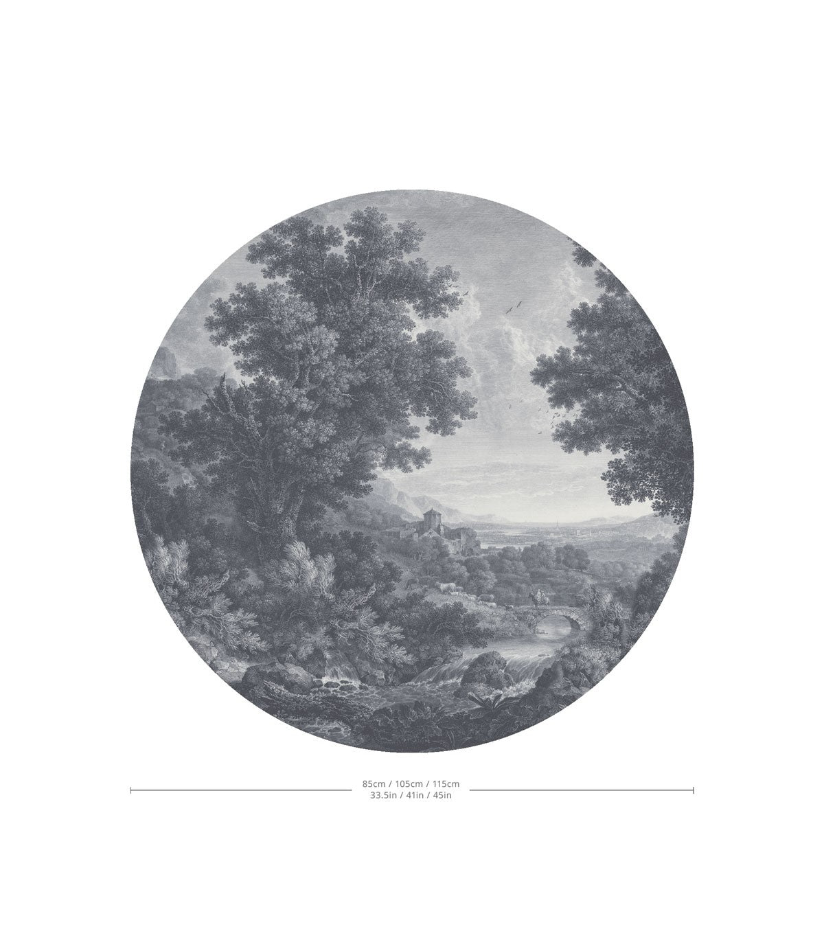 Punkte Malerisches Tal der Ruhe Blau