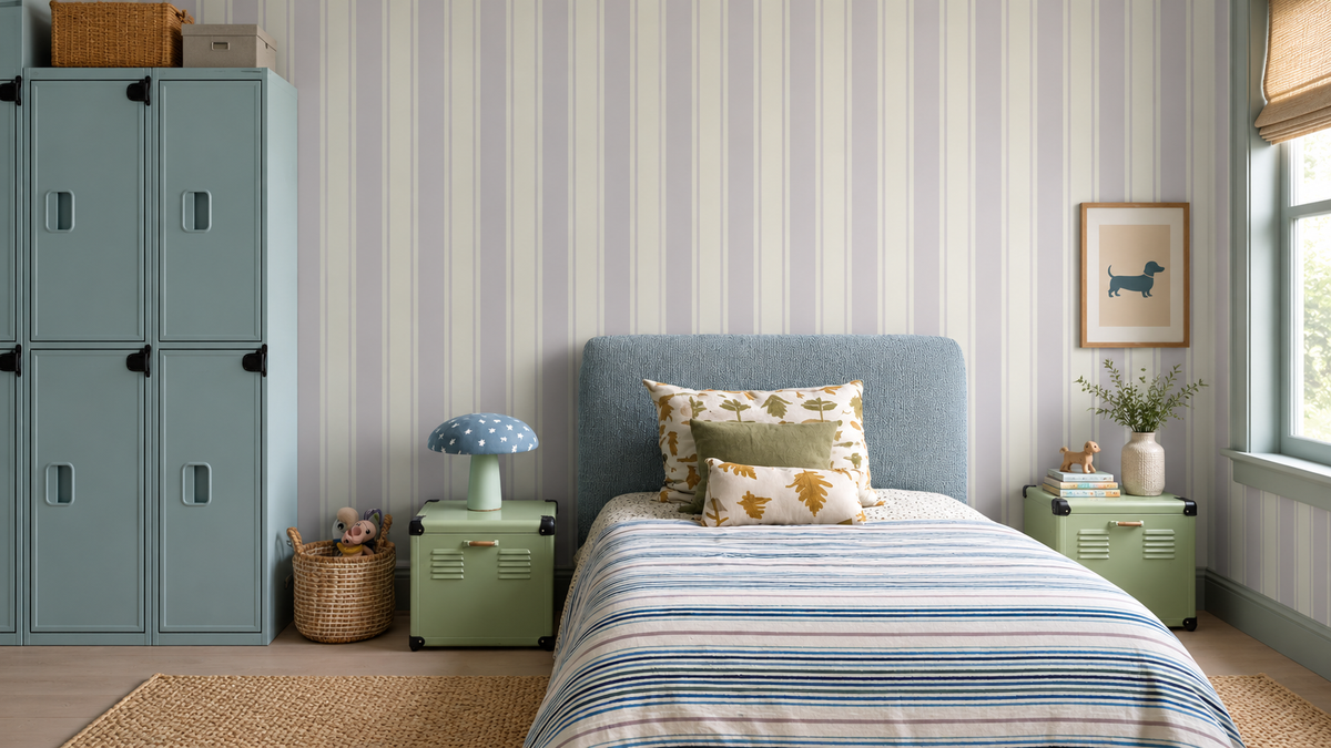 Tapete Gentle Stripe Lilac Mist