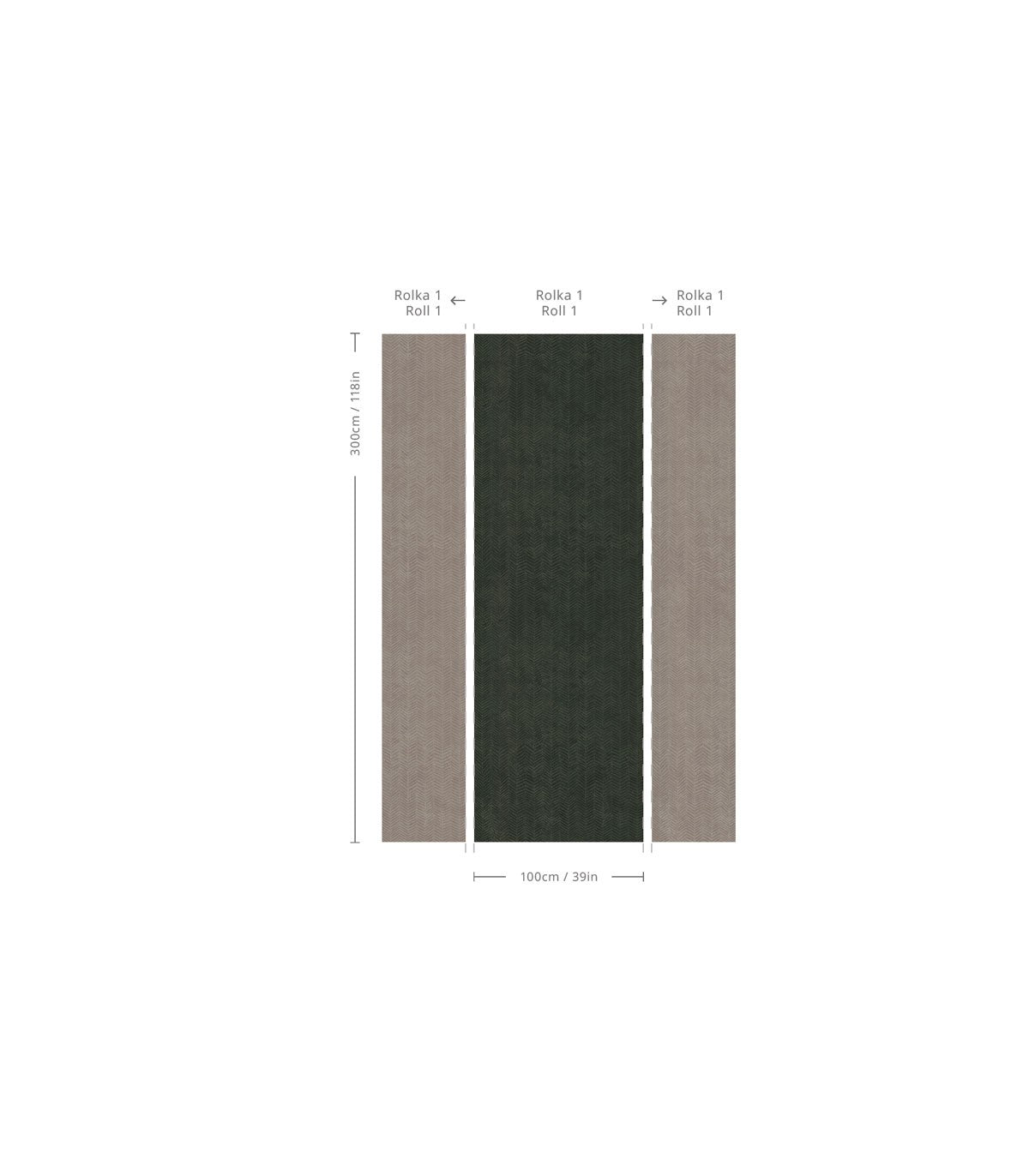Tapeta Herringbone green