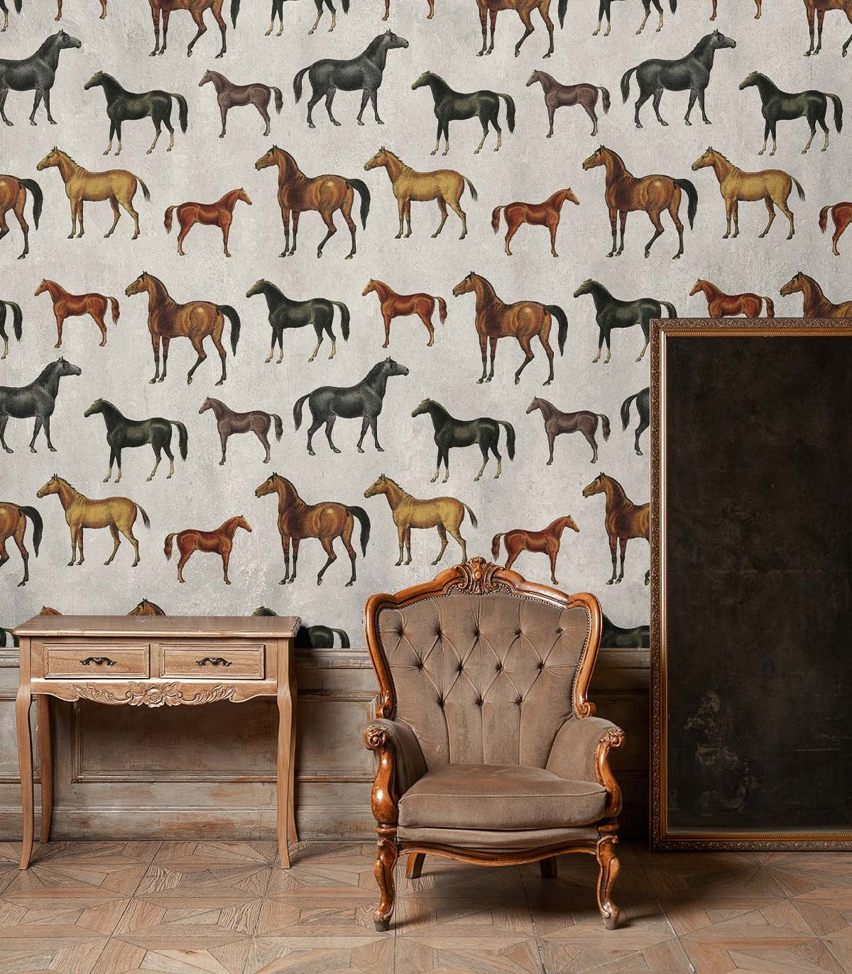 Tapeta Horses Beige - Wallcolors®