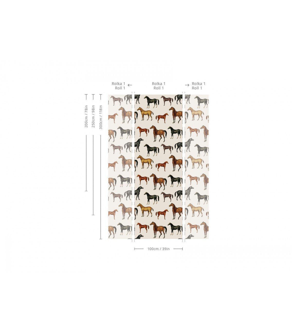 Tapeta Horses Beige - Wallcolors®