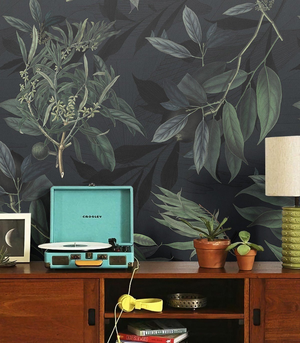 Tapeta Olive Branch Green - Wallcolors®