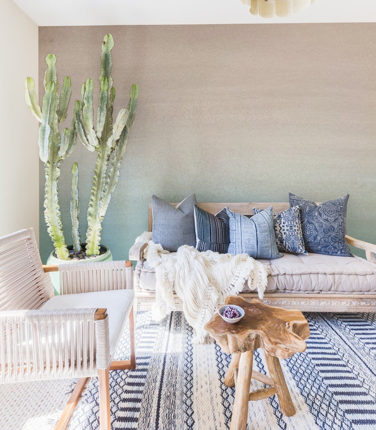 Tapeta Turquoise Fogg - Wallcolors®