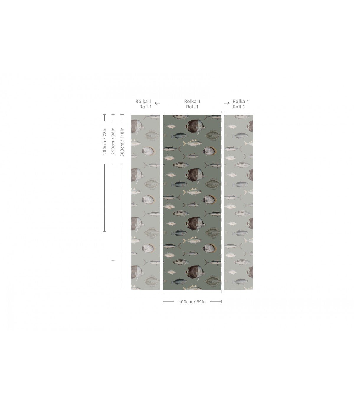 Tapeta Under the Sea Vintage Green - Wallcolors®